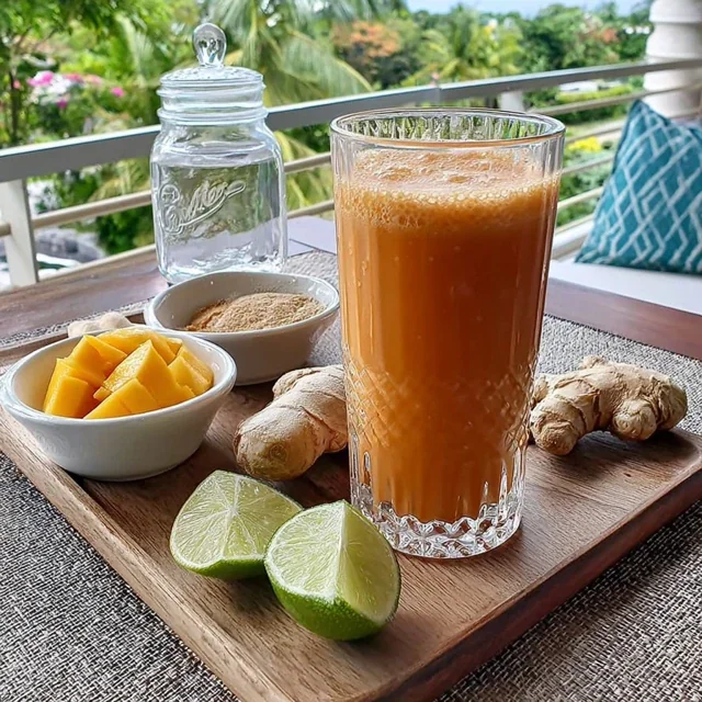 Smoothie Detox de Manga com Gengibre em 5 Minutos