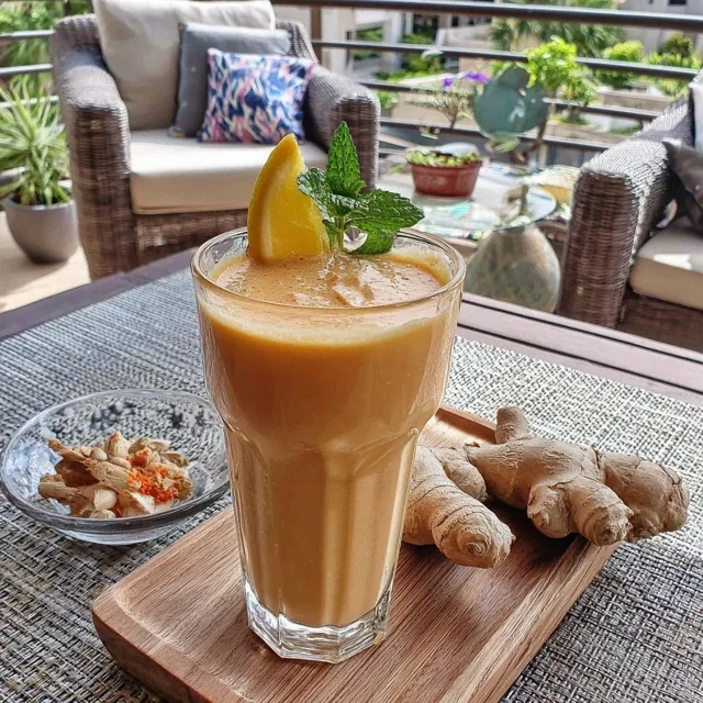 Smoothie Detox de Manga com Gengibre em 5 Minutos