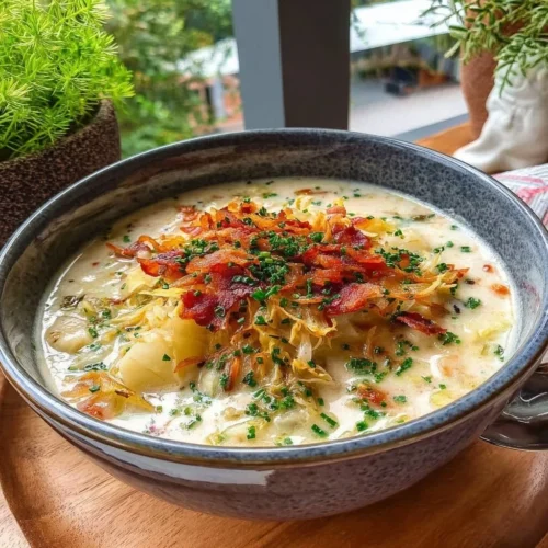 Receita de sopa cremosa de repolho, ideal para aquecer seu inverno.