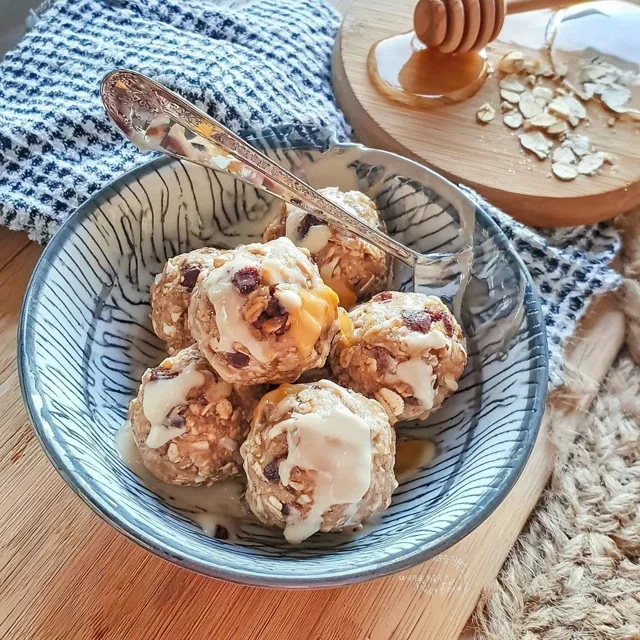 Bolas de Energia Nutritivas de Aveia e Mel
