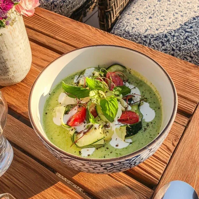 Gazpacho Refrescante de Pepino e Hortelã