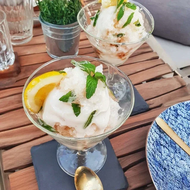Granita de Limão e Hortelã Fresca
