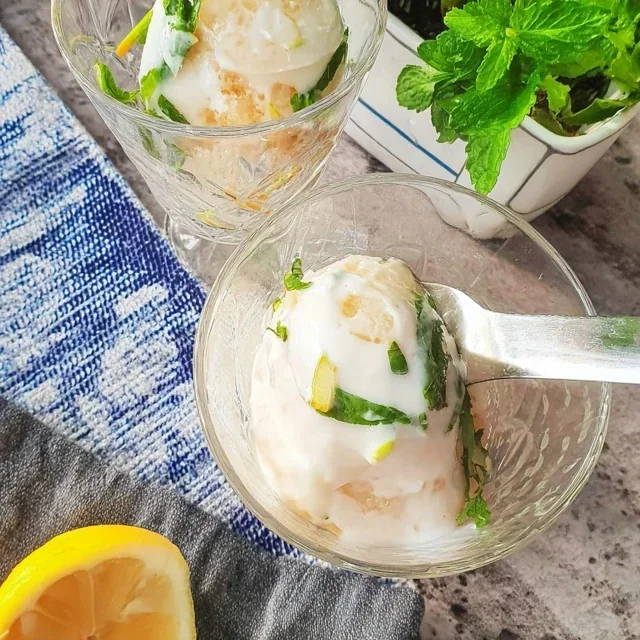 Granita de Limão e Hortelã Fresca