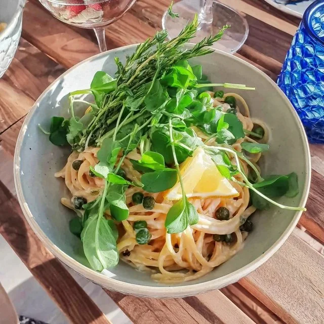 Macarrão de Limão e Ervilhas Frescas