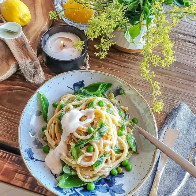 Macarrão de Limão e Ervilhas Frescas