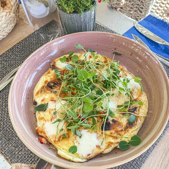 Omelete Gourmet de Ervas e Queijo de Cabra