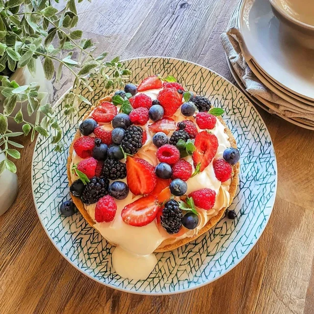 Torta de Creme de Frutas Vermelhas Nórdica Irresistível