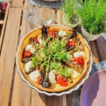 Torta de Legumes Grelhados e Queijo de Cabra